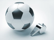 Football and whistle
