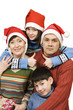 Close-knit family before Christmas