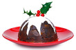 Christmas pudding isolated