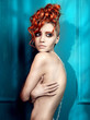 Lady with white-red hair