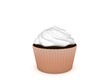 3d Rendering Cupcake weiß