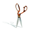 scissors on blades