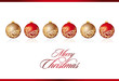 Carte Merry Christmas boules de Noël Carte Merry Christmas boules de Noël