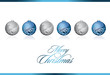 Vector: Carte Merry Christmas boules de Noël Carte Merry Christmas boules de Noël