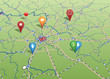 Navigational Map with Icons