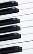 Close up of piano keys