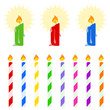 Colorful candle vector