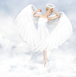 Young woman as an angel
