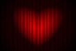 Stage with red curtain and spotlight great, heart-shaped Stage with red curtain and spotlight great, heart-shaped
