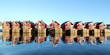 Lofoten houses mirroring
