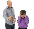 Strict father punishes his son