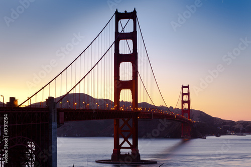 Photo: Golden Gate Bridge Sunset Golden Gate Bridge Sunset