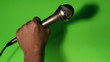 Chrome microphone closeup