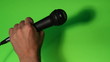 Black vocal microphone