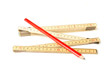 Folding ruler and carpenters pencil Folding ruler and carpenters pencil