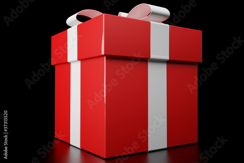 Illustration: Red gift box Red gift box