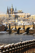 Romantic Snowy Prague gothic Castle, Czech Republic Romantic Snowy Prague gothic Castle, Czech Republic