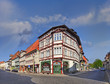 Street with half-timbered houses, Quedlinburg, Germany, UNESCO Street with half-timbered houses, Quedlinburg, Germany, UNESCO