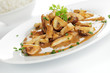Schweinegeschnetzeltes mit Champignons und Reis