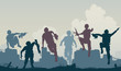 Soldiers advance