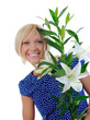 woman with lily woman with lily