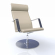 Designer Chefsessel Beige Chrom