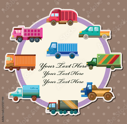 Vector: truck card truck card