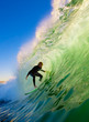 Surfer on Blue Ocean Wave