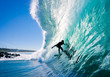 Surfer on Blue Ocean Wave