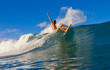 Surfer on Blue Wave