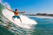 Surfer on Blue Ocean Wave
