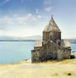 Medieval church on Sevan lake, Armenia Medieval church on Sevan lake, Armenia