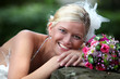 Portrait einer Braut - wedding bride with flowers