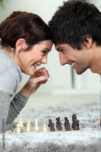 Photo: A chess dual A chess dual