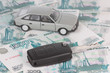 Car key on money