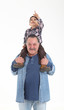 Photo: Child and grandfather playing Child and grandfather playing