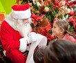 Santa listening to Christmas requests