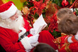 Santa reading to the kids
