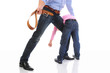 Strict father punishes his son