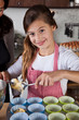 Mother and daughter baking at home Mother and daughter baking at home