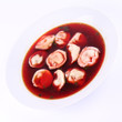 Polish red borscht with uszka (a mushroom filled dumplings) Polish red borscht with uszka (a mushroom filled dumplings)