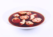 Polish red borscht with uszka (a mushroom filled dumplings) Polish red borscht with uszka (a mushroom filled dumplings)