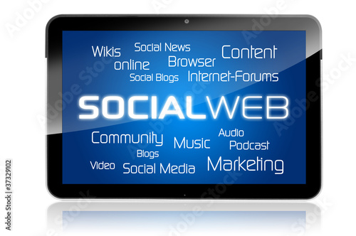 Photo: Tablet mit Socialweb Tablet mit Socialweb