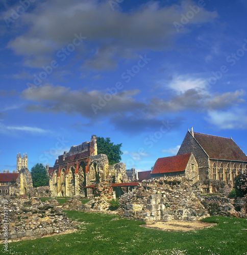 Photo: Medieval ruins at Canterbury cathedral, UK , UNESCO Medieval ruins at Canterbury cathedral, UK , UNESCO