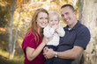 Young Attractive Parents and Child Portrait