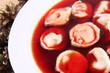 Polish red borscht with uszka (a mushroom filled dumplings) Polish red borscht with uszka (a mushroom filled dumplings)