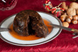 Christmas pudding with brandy