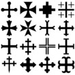 Vector heraldic crosses