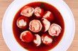 Polish red borscht with uszka (a mushroom filled dumplings) Polish red borscht with uszka (a mushroom filled dumplings)
