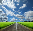 Road and cloudy sky